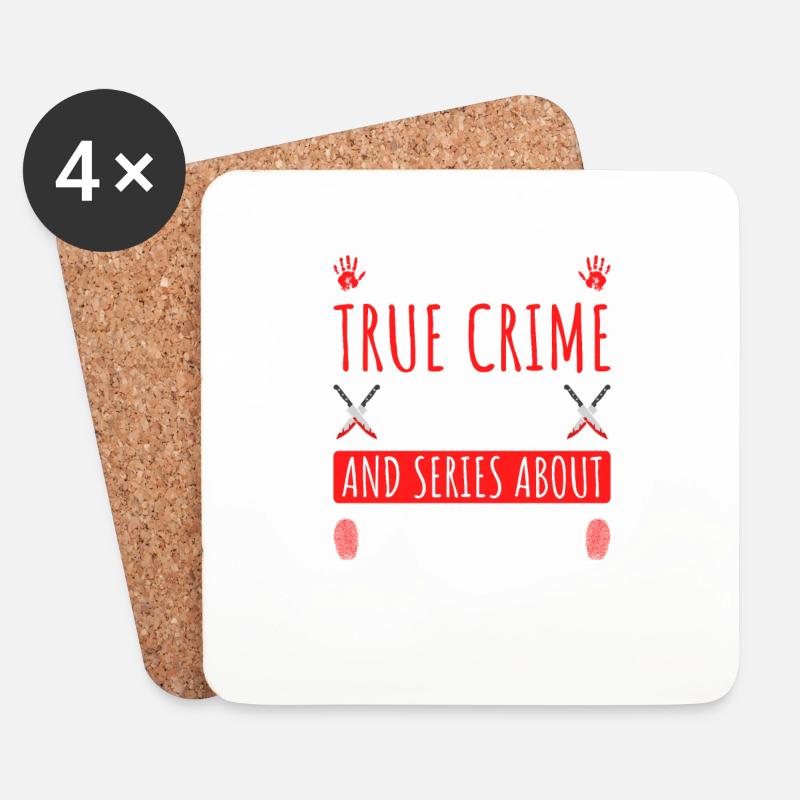 Obsessed by True Crime Series - Untersetzer (4er-Set) - Weiß