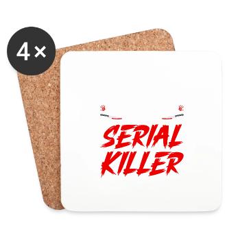 I Saw A Serial Killer, Halloween Party True Crime - Untersetzer (4er-Set) - Weiß - Vorne
