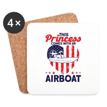 Hydravion à hydravion Capitaine de bateau Cadeau - Dessous de verre (lot de 4) - blanc - Devant