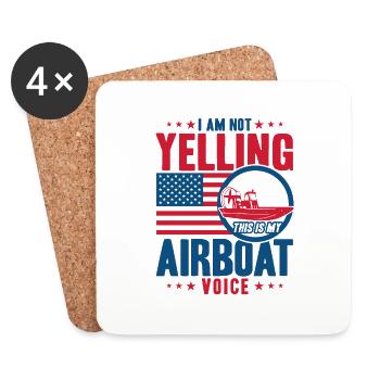 Airboat Racing Boat Captain Airboat Race Ges - Coasters (set of 4) - white - Front