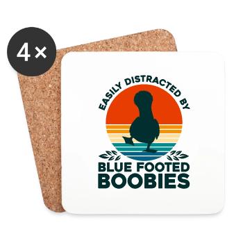 Seabird Blue-footed Gannet Birdwatcher Gift - Coasters (set of 4) - white - Front