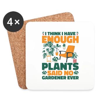 J’ai assez de plantes dit pas de jardinier jamais 2 - Dessous de verre (lot de 4) - blanc - Devant