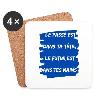 le futur est dans tes mains - Dessous de verre (lot de 4) - blanc - Devant