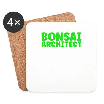 Bonsai Tree Gift Japan Bonsai Garden - Coasters (set of 4) - white - Front