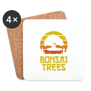 Bonsai Tree Gift Japan Bonsai Garden - Coasters (set of 4) - white - Front