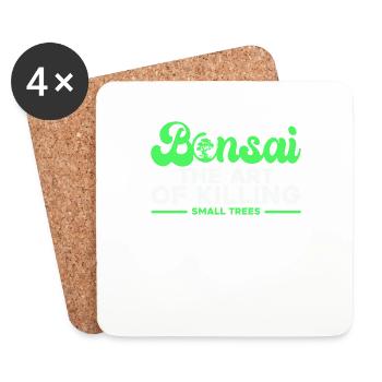 Bonsai Tree Gift Japan Bonsai Garden - Coasters (set of 4) - white - Front