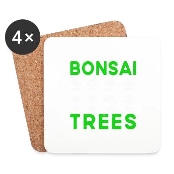 Bonsai Tree Gift Japan Bonsai Garden - Coasters (set of 4) - white - Front