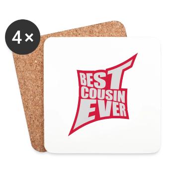 best cousin ever Zitat - Untersetzer (4er-Set) - Weiß - Vorne
