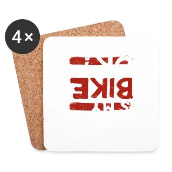 Dirt Bike Motorcycle Mountain Bike Lover Is My - Coasters (set of 4) - white - Front