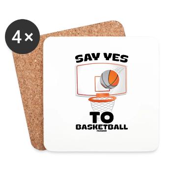 Say Yes To Basketball - Untersetzer (4er-Set) - Weiß - Vorne