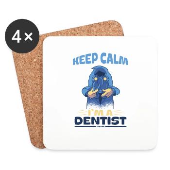 Keep Calm I'm A Dentist - Untersetzer (4er-Set) - Weiß - Vorne