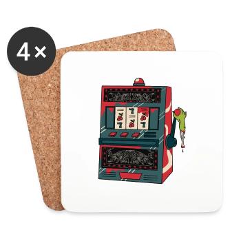 Zombie Hand Poker Zombie Hand Poker Inspiration sp - Untersetzer (4er-Set) - Weiß - Vorne