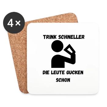 Partyspruch für Malle, Karneval ect. - Kostümidee - Untersetzer (4er-Set) - Weiß - Vorne