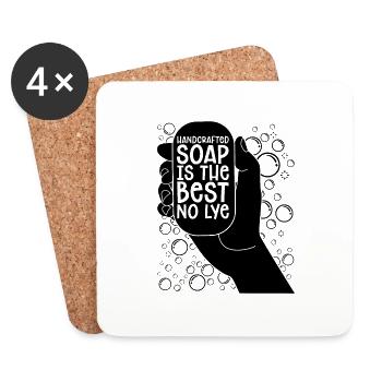 Handcrafted Soap Is The Essential Oils Soap Maker - Coasters (set of 4) - white - Front