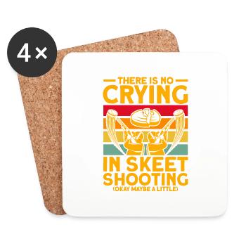 Tir sportif Clay Pigeon Shooting Club Cadeau - Dessous de verre (lot de 4) - blanc - Devant