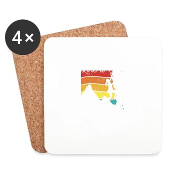 Je grimpe comme une fille et j’essaie de travailler avec le - Dessous de verre (lot de 4) - blanc - Devant