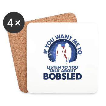 Ich Möchte, Dass Ich Talk Bobs Zuhöre - Untersetzer (4er-Set) - Weiß - Vorne
