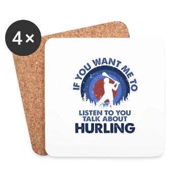 I want to spin talc - Coasters (set of 4) - white - Front
