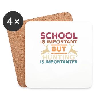 Vintage school is important, but the hunt has given way - Coasters (set of 4) - white - Front