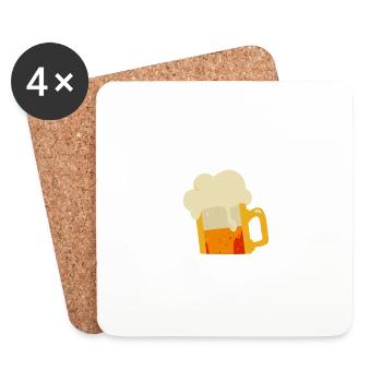 Professional Beer Eater 4 - Coasters (set of 4) - white - Front