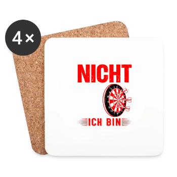 Ich Bin Nicht 40 Ich Bin Double 20 - Untersetzer (4er-Set) - Weiß - Vorne
