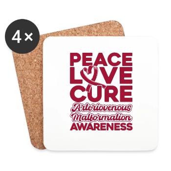 Arteriovenous Malformation Consciousness Red Veil - Coasters (set of 4) - white - Front