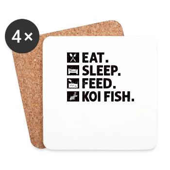 Fish Aquarium Marine Animal Nature Conservation - Coasters (set of 4) - white - Front
