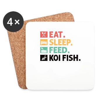 Fish Aquarium Marine Animal Nature Conservation - Coasters (set of 4) - white - Front
