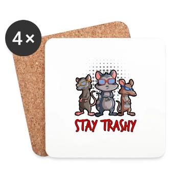 Conception d’opossum pour les amateurs d’opossum et d’opossum - Dessous de verre (lot de 4) - blanc - Devant