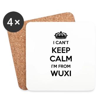 Je ne peux pas rester calme, je viens de Wuxi - Dessous de verre (lot de 4) - blanc - Devant