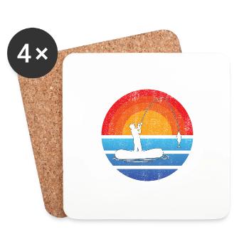 Fishing Hooks Fishing Fishing Fishing Fishing - Coasters (set of 4) - white - Front