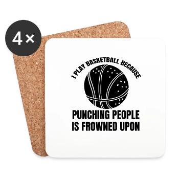 Basketball Club Basketball lovers Basketball players - Coasters (set of 4) - white - Front