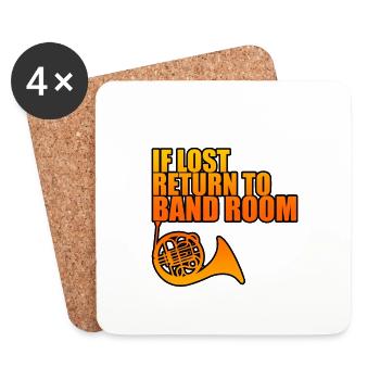 If Lost, Return To Band Room 4 - Coasters (set of 4) - white - Front