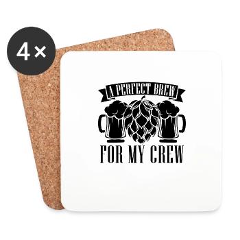 A Perfect Brew For Beer Brewing Malt Beer Brewer - Coasters (set of 4) - white - Front