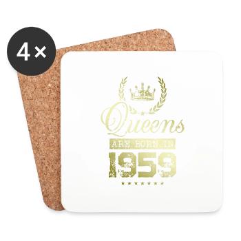 Queens born in 1959 - Untersetzer (4er-Set) - Weiß - Vorne