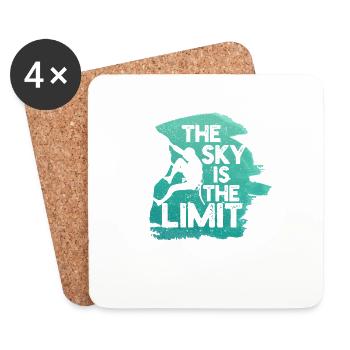 The sky is the limit - climber or boulder - Coasters (set of 4) - white - Front