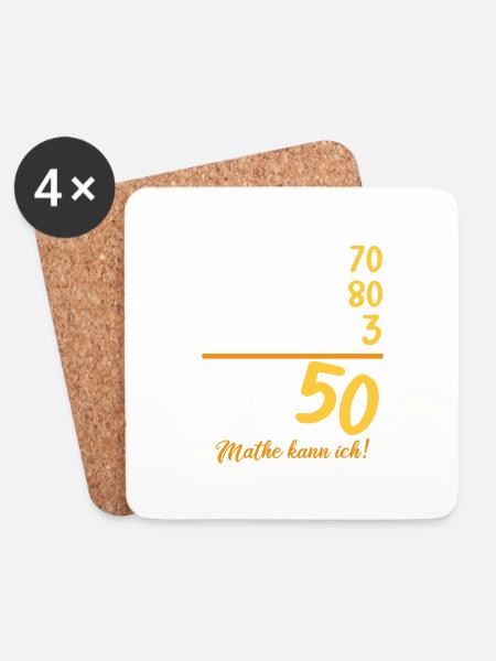 50 Jahre 50 Jähriger 50 Jährige 50 Geburtstag - Untersetzer (4er-Set) - Weiß