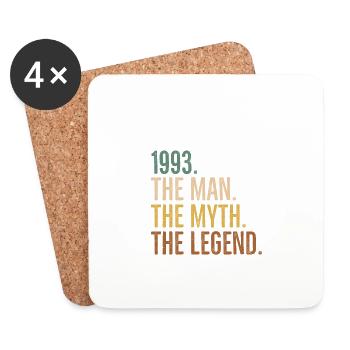 November 1993 Der Mann Der Mythos Die Legende - Untersetzer (4er-Set) - Weiß - Vorne