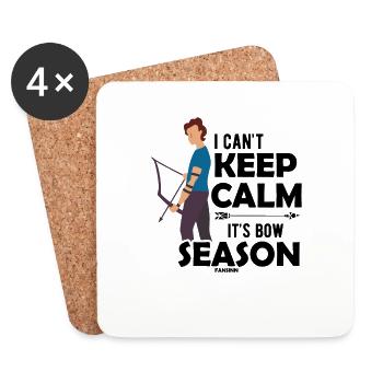 Archery Bow and Arrow Hunter - Coasters (set of 4) - white - Front