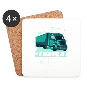 I'm Not Single I Have A Truck - Coasters (set of 4) - white - Front