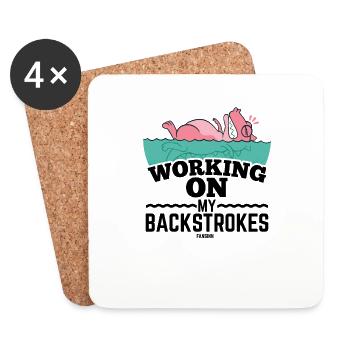 Dragon Kids Swimming Swimming Course - Coasters (set of 4) - white - Front