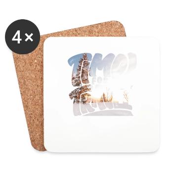 Time for travel - Coasters (set of 4) - white - Front