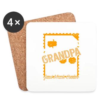 I'm A STAMP Collecting GRANDPA Retro Collector - Coasters (set of 4) - white - Front