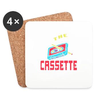 The CASSETTE Collector Retro Cool Collection - Untersetzer (4er-Set) - Weiß - Vorne