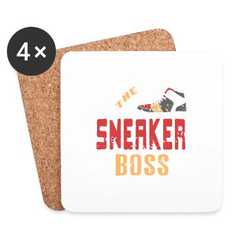 The SNEAKER BOSS Cool Retro Collector Designs - Coasters (set of 4) - white - Front