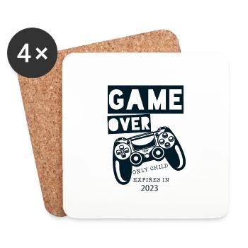 Funny Vintage gaming Lovers Expires Retro 2023 - Coasters (set of 4) - white - Front