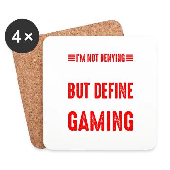 But Define Too Much Gaming 10 - Untersetzer (4er-Set) - Weiß - Vorne