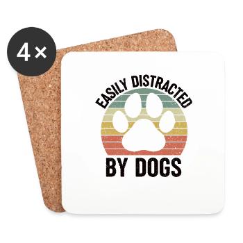 Hundebesitzer Hund Hundehalter Hundefreunde Gassi - Untersetzer (4er-Set) - Weiß - Vorne