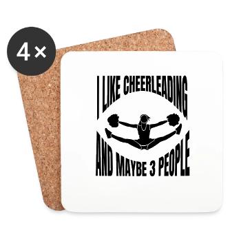 Cheerleader Cheerleader Gift Cheerleading - Coasters (set of 4) - white - Front