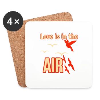 Love is in the air birds - Coasters (set of 4) - white - Front